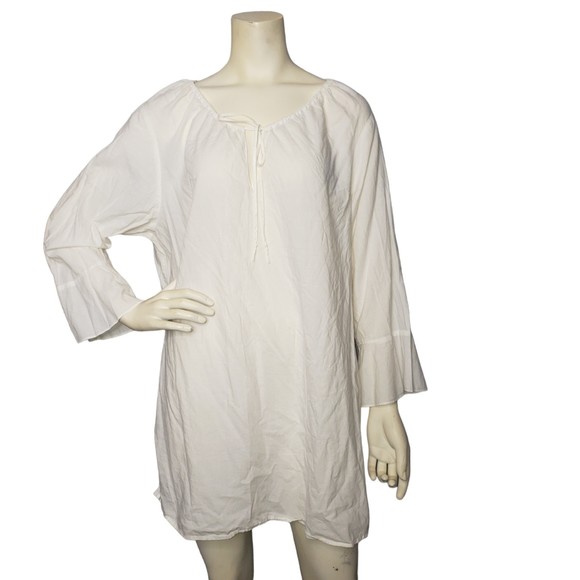 CACIQUE White Cotton Nightshirt Size 14/16 - Picture 6 of 6